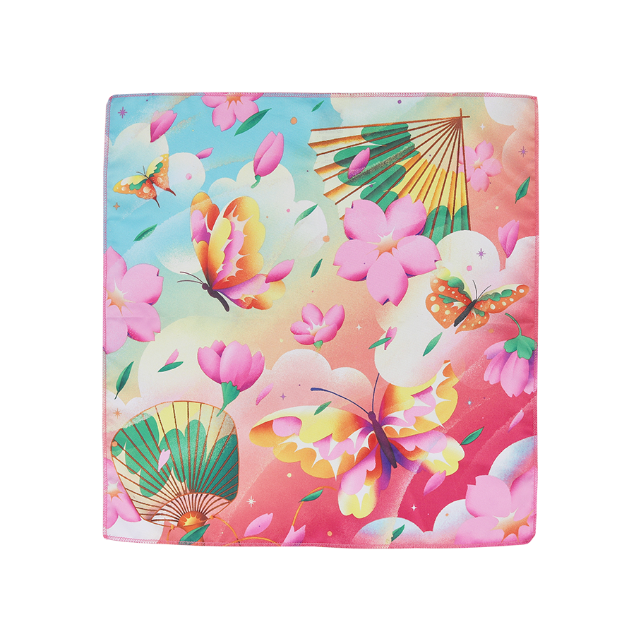 Under The Spring Sky Knot Wrap - 50cm x 50cm